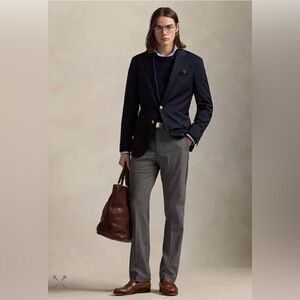 Ralph Lauren 100% Wool Blazer, Navy Blue, Gold Buttons, Size 36S